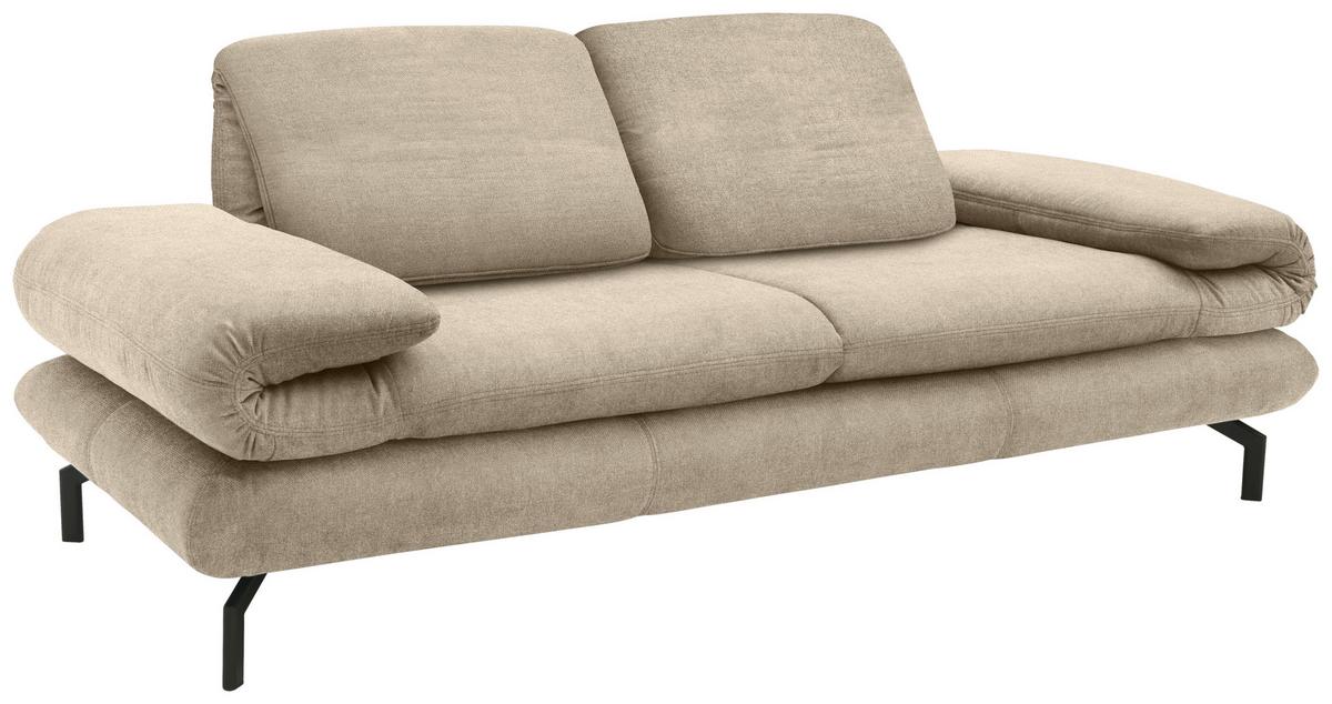 2,5-sitzer Beige - Beige/Schwarz, Design, Textil (224 (284)/83 (110)/98cm) - LOOKS by W.Joop