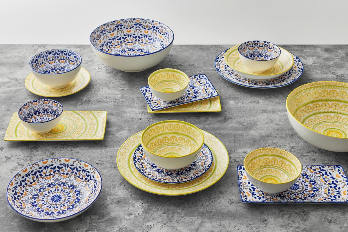 Servírovací podnos Maja, 25/13cm - zelená/červená, Lifestyle, keramika (25/13/1,6cm) - Modern Living