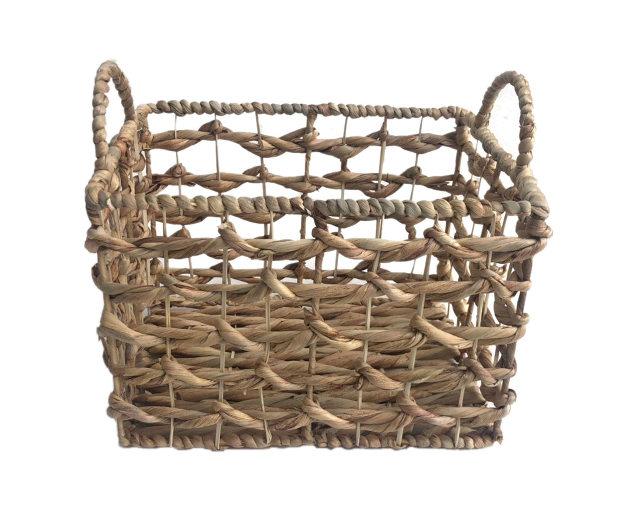 Koš Wide, výška: 23cm - přírodní barvy, Moderní, kov/přírodní materiály (33/23/23cm) - Zandiara