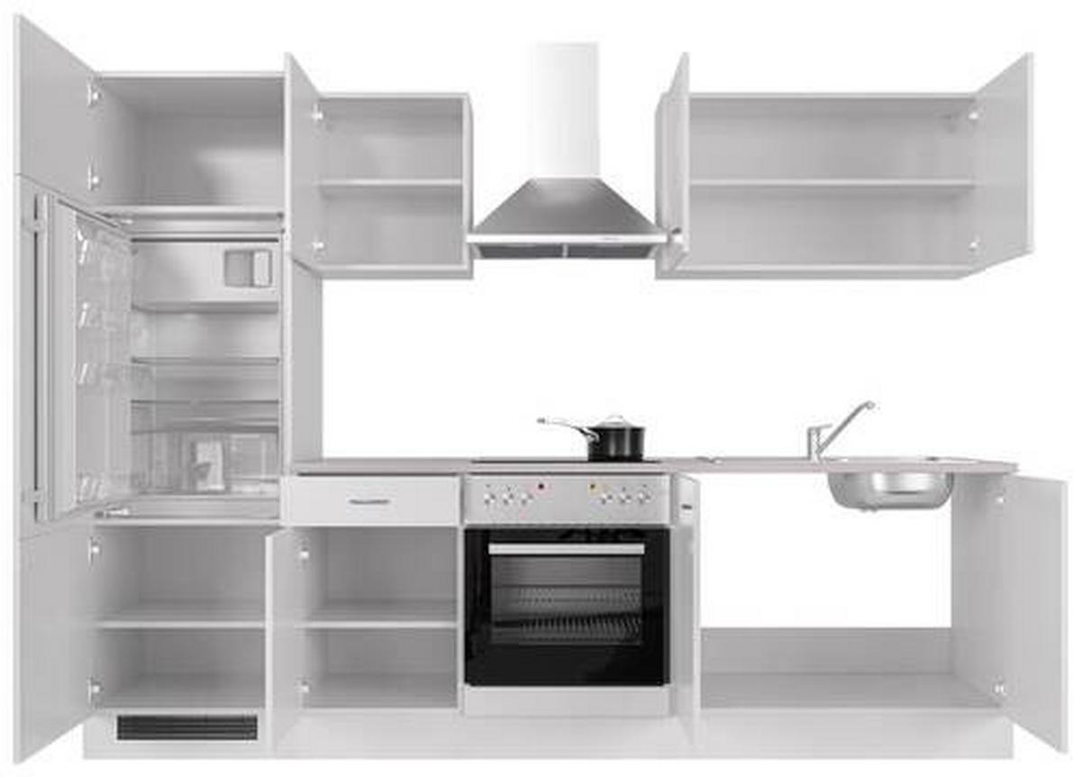 Küchenblock Wito G-270-2207-036 - Hellgrau/Weiß, MODERN, Holzwerkstoff (270cm) - FlexWell