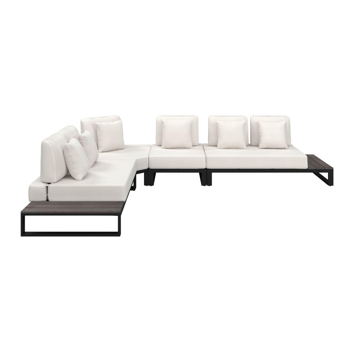 TERASOVÁ SEDACÍ SOUPRAVA SILVANO - bílá/šedá, Moderní, kov/textil (323/79cm) - Bessagi Garden