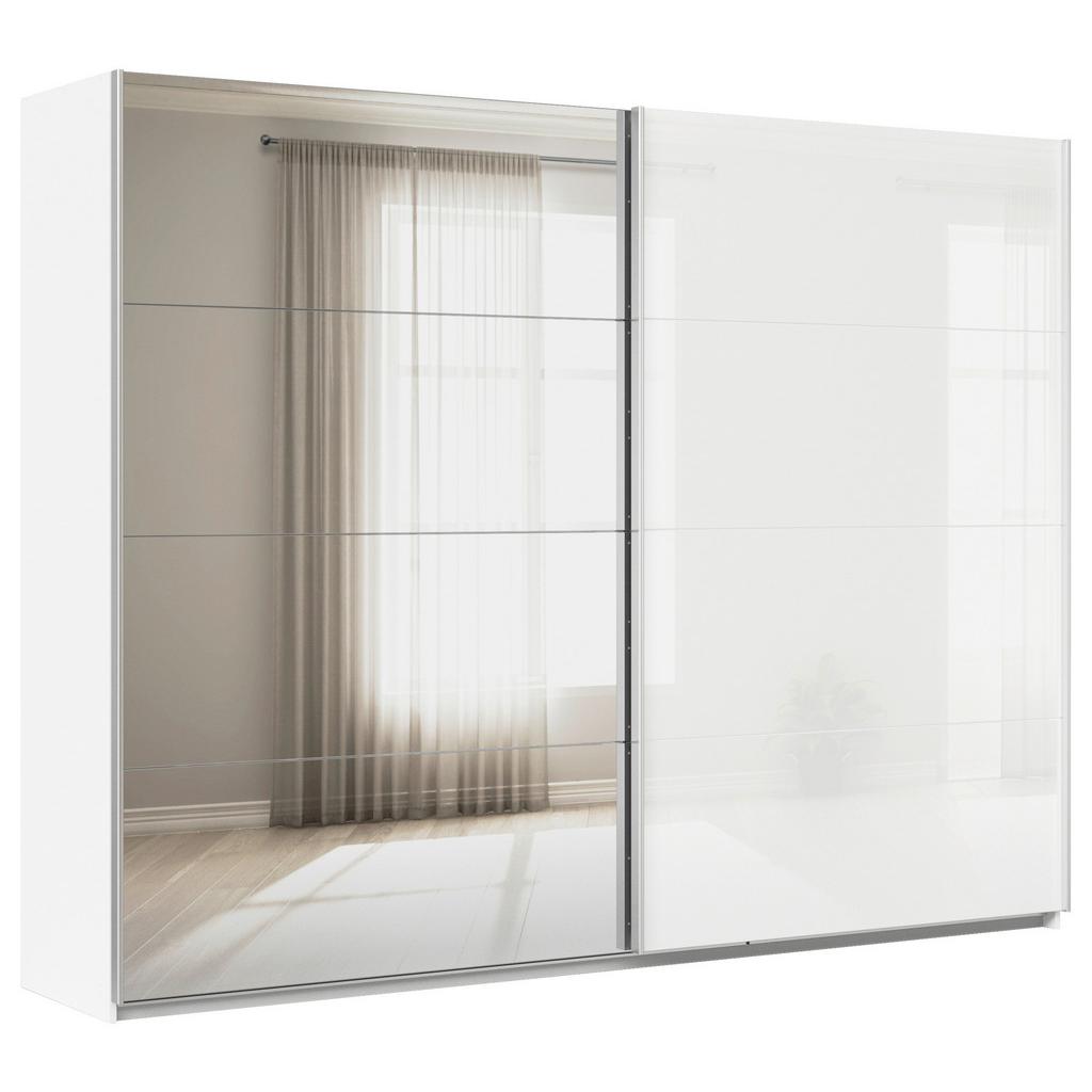 Schwebetürenschrank Mit Spiegel 271cm Feldkirch, Weiß
