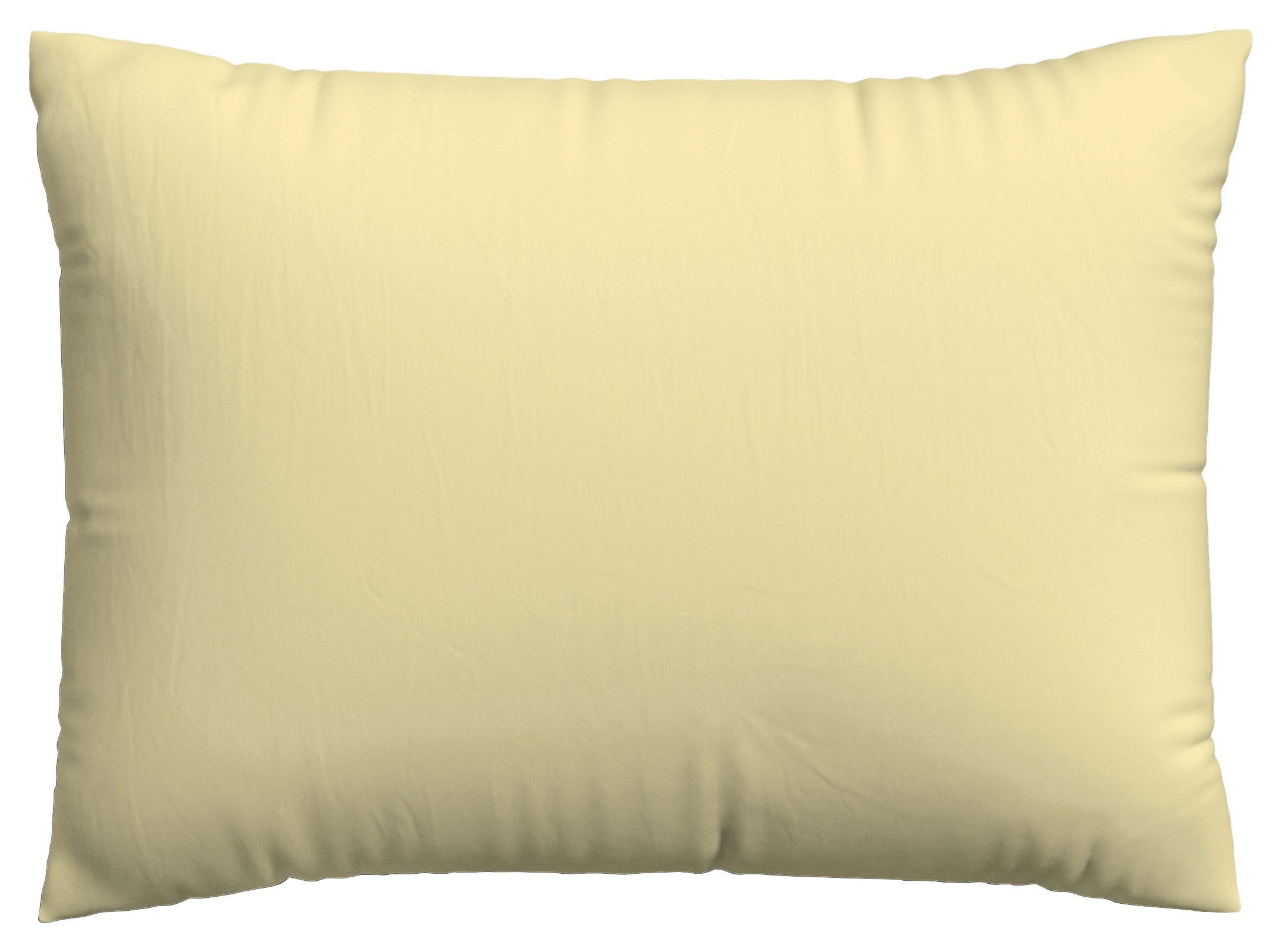 Kopfpolsterbezug Woven Satin - Hellgelb, Basics, Textil (70/90cm) - Schlafgut