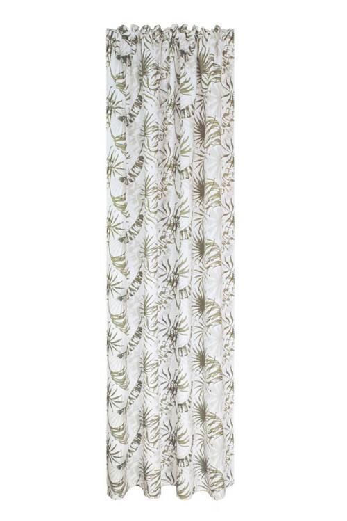 Vorhang Mit Multifunktionsband Nele 140x245 Cm Olivgrün - Olivgrün, ROMANTIK / LANDHAUS, Textil (140/245cm) - James Wood