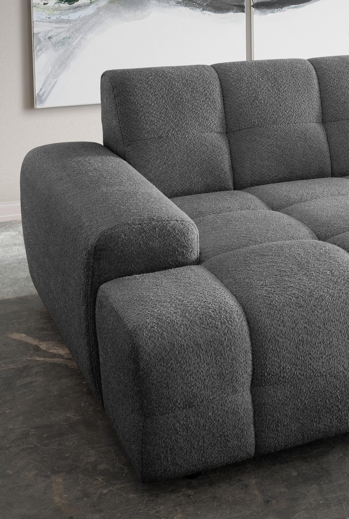 Bigsofa Bosco, Anthrazit B: 304 cm - Anthrazit/Schwarz, MODERN, Textil (304/87/155cm) - Livetastic