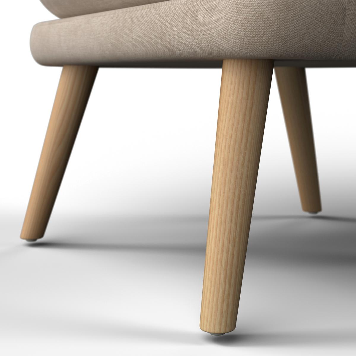 Relaxačné kreslo STANKA, piesková - piesková/prírodná farba, Modern, kov/drevo (67/91/72cm) - Bessagi Home