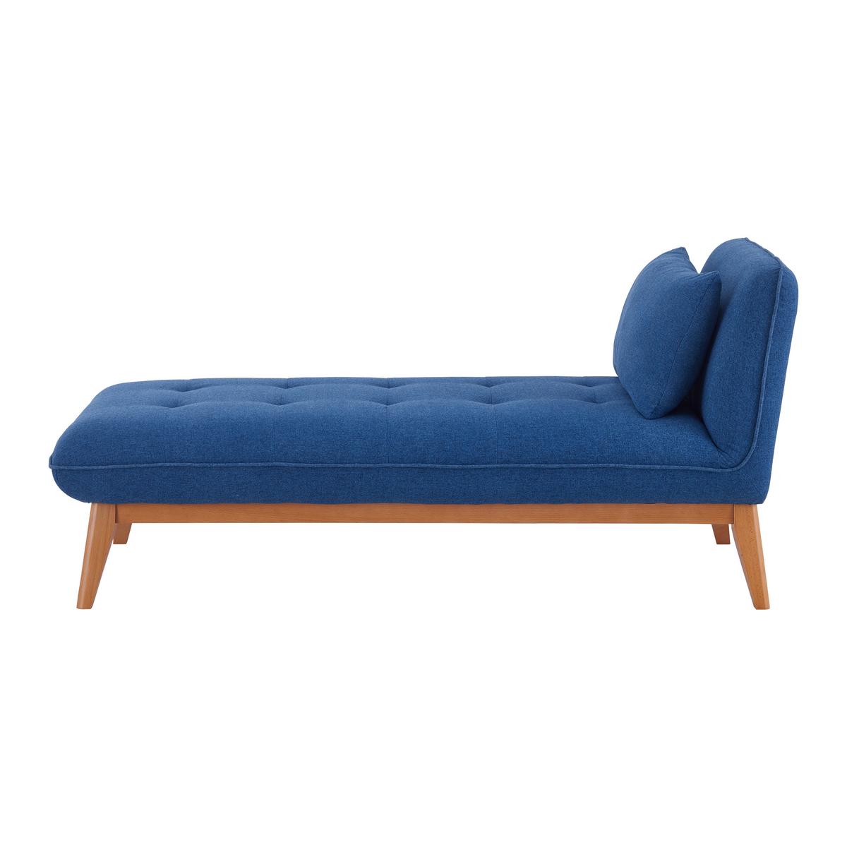 Relaxačná posteľ LIZA, modrá - modrá, Modern, drevo/textil (129/85/78cm) - Bessagi Home