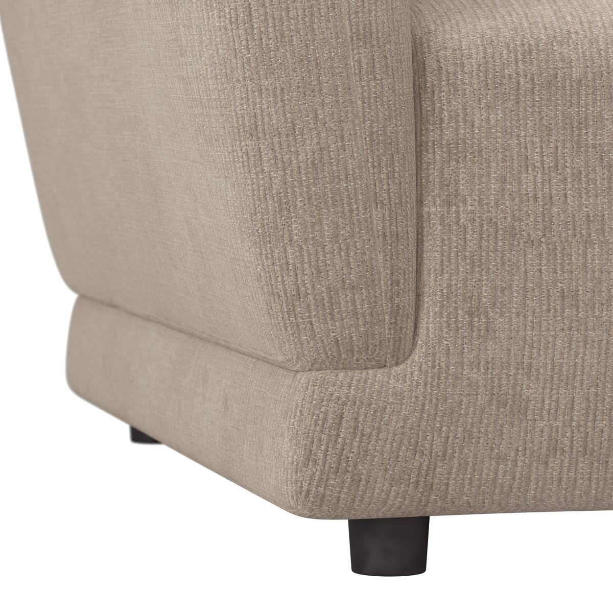 Sedacia súprava NICOLE, pravá, béžová, max. do 480 kg - čierna/sivobéžová, Modern, drevo/textil (306/87/162cm) - Bessagi Home