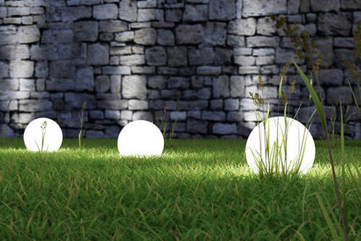 Außenkugelleuchte R57044001 - Weiß, Basics, Kunststoff (40/71cm)