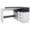 Eckschreibtisch mit Stauraum 105 cm Belfast Schwarz/Weiß - Schwarz/Weiß, LIFESTYLE, Holzwerkstoff (129/105/84cm) - MID.YOU