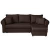 Ecksofa Sara - Dunkelbraun/Schwarz, Design, Textil (248/143cm) - P & B
