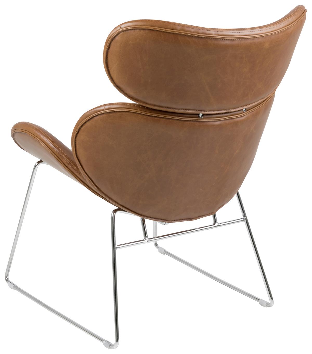 Esszimmerstuhl Cazar Cognac Gepolstert - Chromfarben/Cognac, Trend, Textil (69/90,5/78,5cm) - MID.YOU