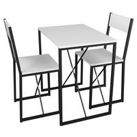 Esstisch Insasi Schwarz, Weiß L: 72,8cm - Schwarz/Weiß, Design, Holzwerkstoff/Metall (72,8/52,7/84,7cm) - MID.YOU