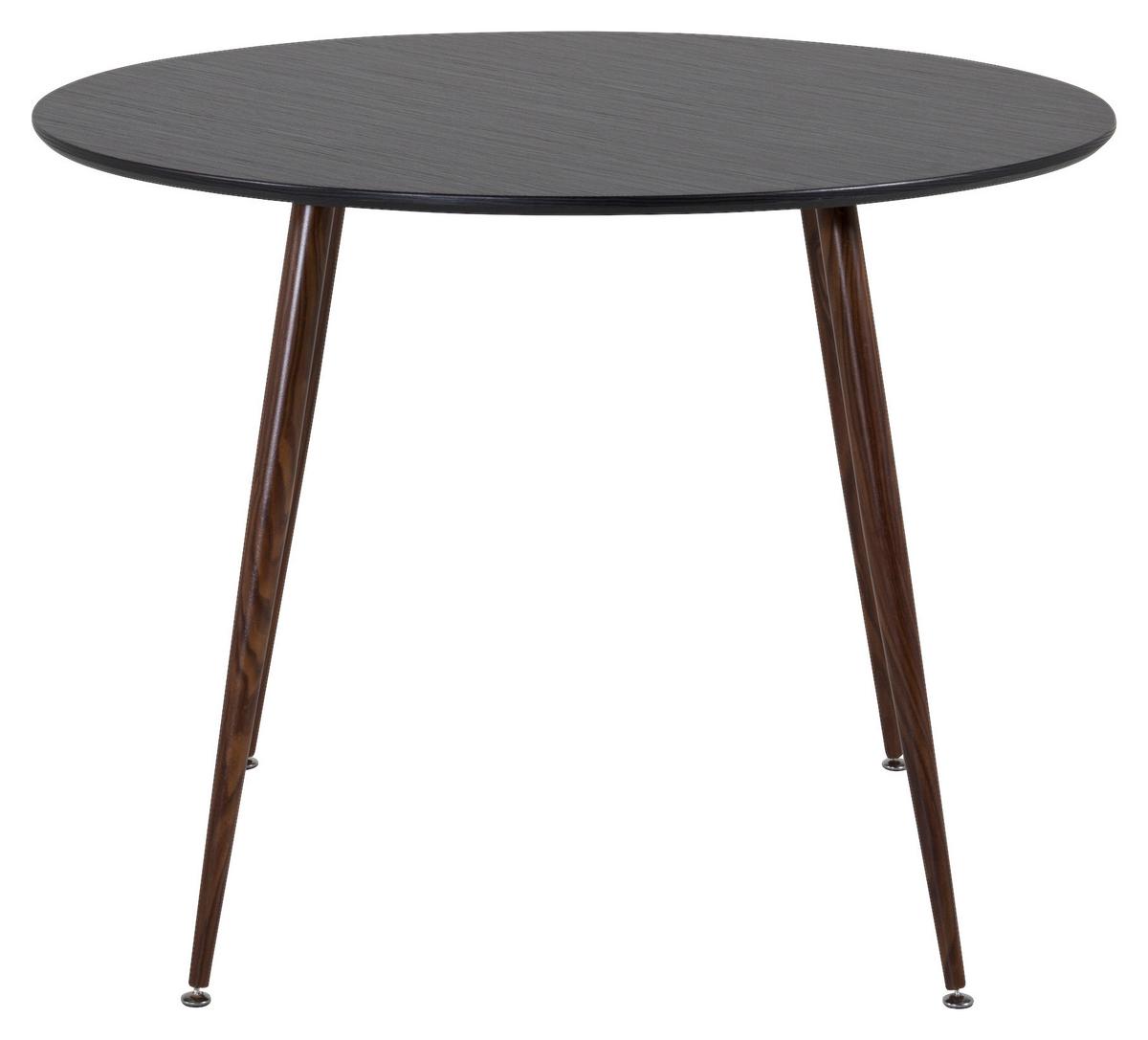 Esstisch Plaza Schwarz L: 100 cm - Schwarz, Design, Holzwerkstoff/Metall (100/100/75cm) - Livetastic