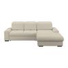 Ecksofa mit Bettfunktion Malaga New Chenille Beige - Beige/Schwarz, KONVENTIONELL, Textil (286/203cm) - Ondega