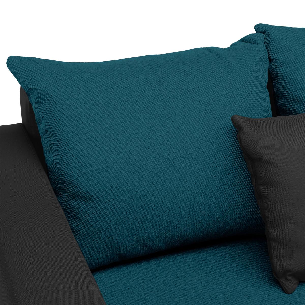Ecksofa Karol - Türkis/Schwarz, MODERN, Textil (230/140cm) - P & B
