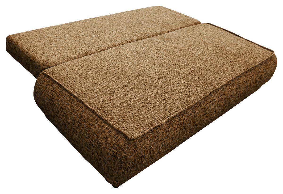 Schlafsofa Paros Braun B: 214 cm - Beige/Schwarz, Design, Textil (214/96/105cm) - MID.YOU