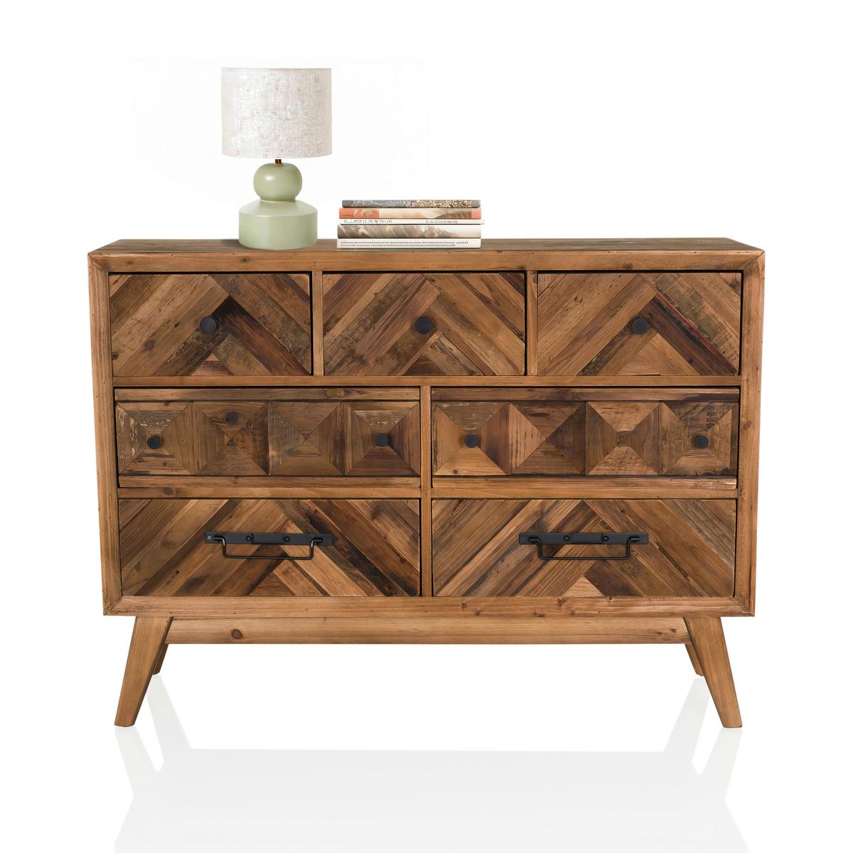 Sideboard Santjago Wood Xl Dunkelbraun B: 97 Cm - Dunkelbraun, MODERN, Holz (97/72/34cm) - MID.YOU
