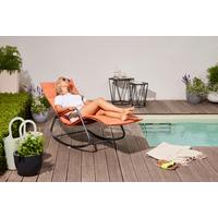 Garten-Relaxliege P02079 - Orange, KONVENTIONELL, Textil/Metall (57/81/143cm) - Siena Garden