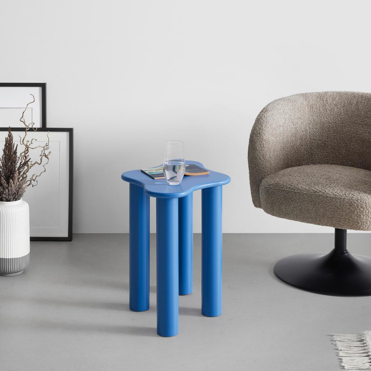 PRÍRUČNÝ STOLÍK COLORI -STUDIO- - modrá, Lifestyle, kompozitné drevo/plast (53/50/40cm) - Mömax