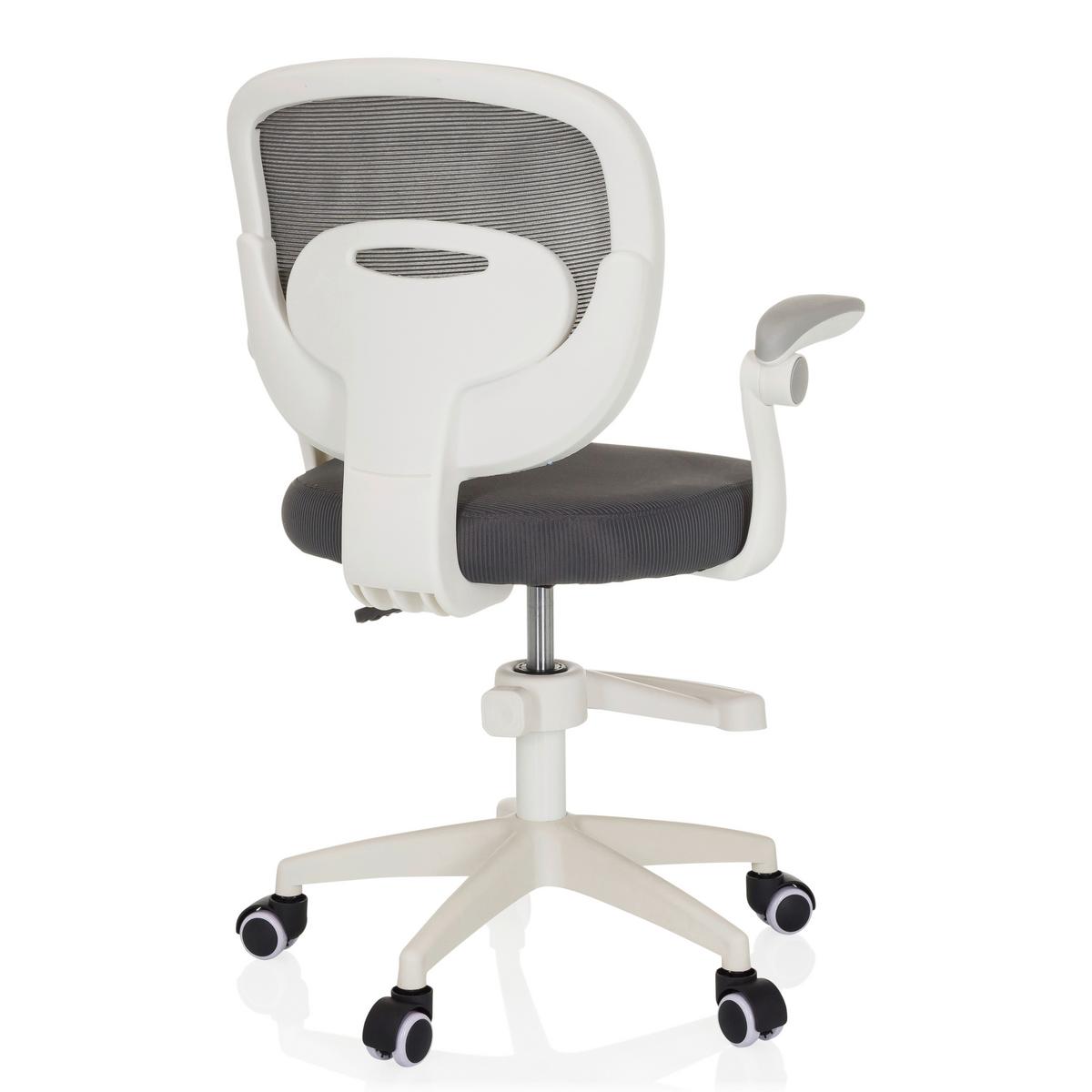 Jugenddrehstuhl Kiddy Smart Grau B: 61 cm - Rosa/Weiß, MODERN, Kunststoff/Textil (61/84-97/55cm) - MID.YOU