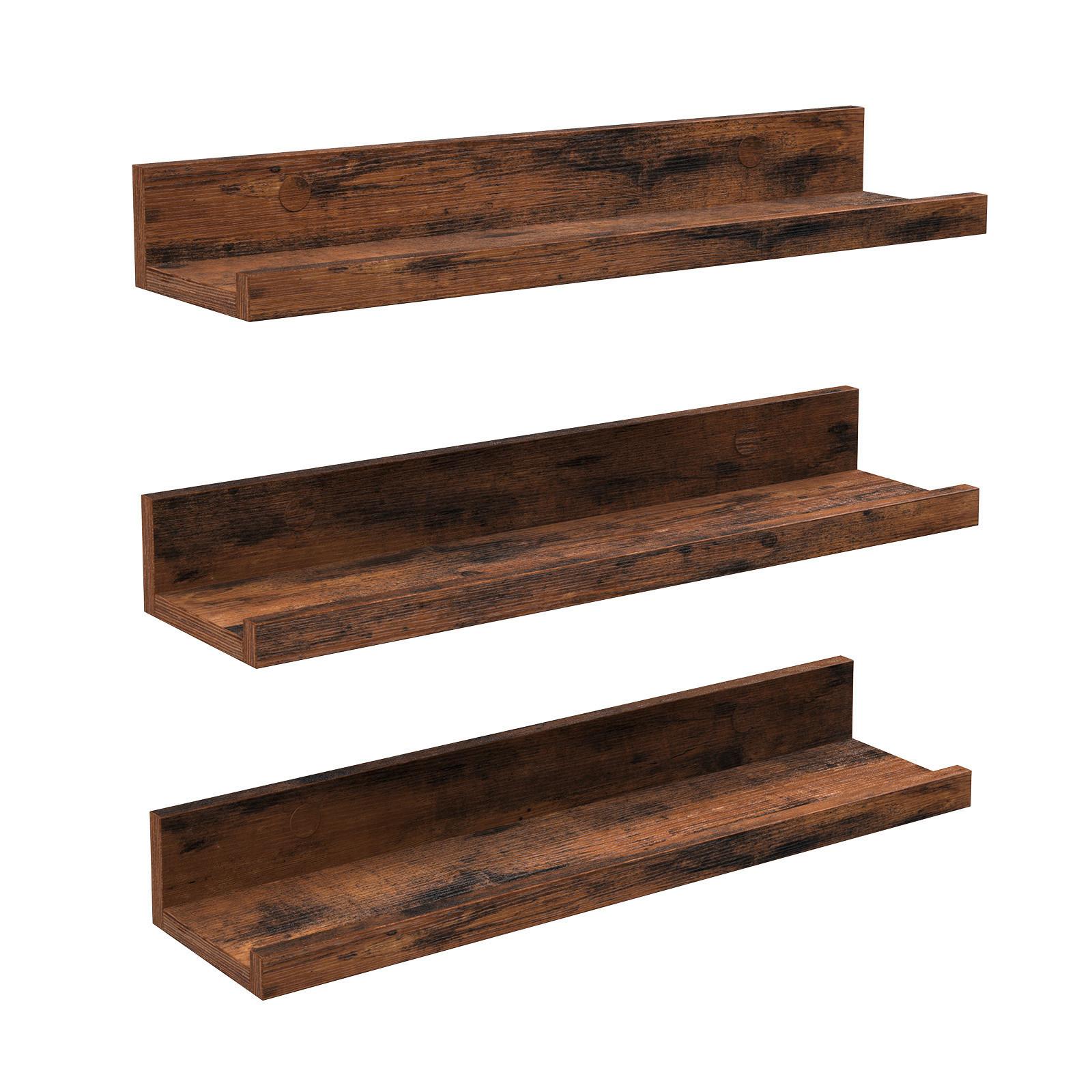 Wandregalset Dunkelbraun B: 38 Cm - Dunkelbraun, Trend, Holzwerkstoff (38/5/10cm) - MID.YOU