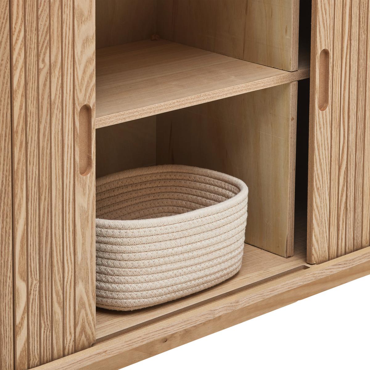 Komoda Skandy - prírodná farba, Modern, drevo/kompozitné drevo (120/80/35cm) - Premium Living