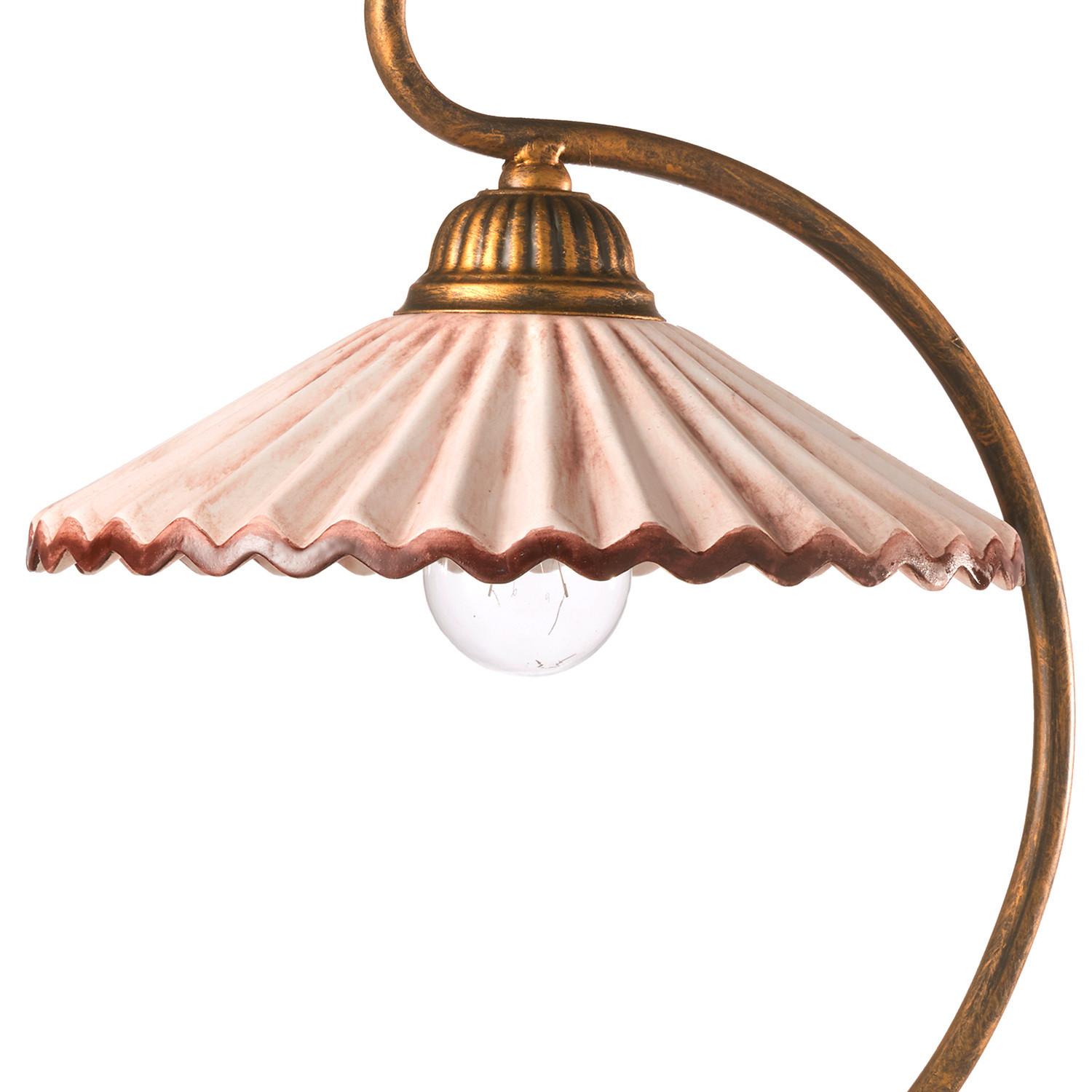 Tischleuchte Rosina Braun D: 23 cm - Braun/Weiß, KONVENTIONELL, Keramik/Kunststoff (23/34cm)