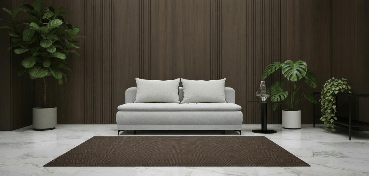 Schlafsofa Moliss Taupe B: 202 cm - Taupe/Schwarz, Basics, Textil (202/98/78cm) - Livetastic