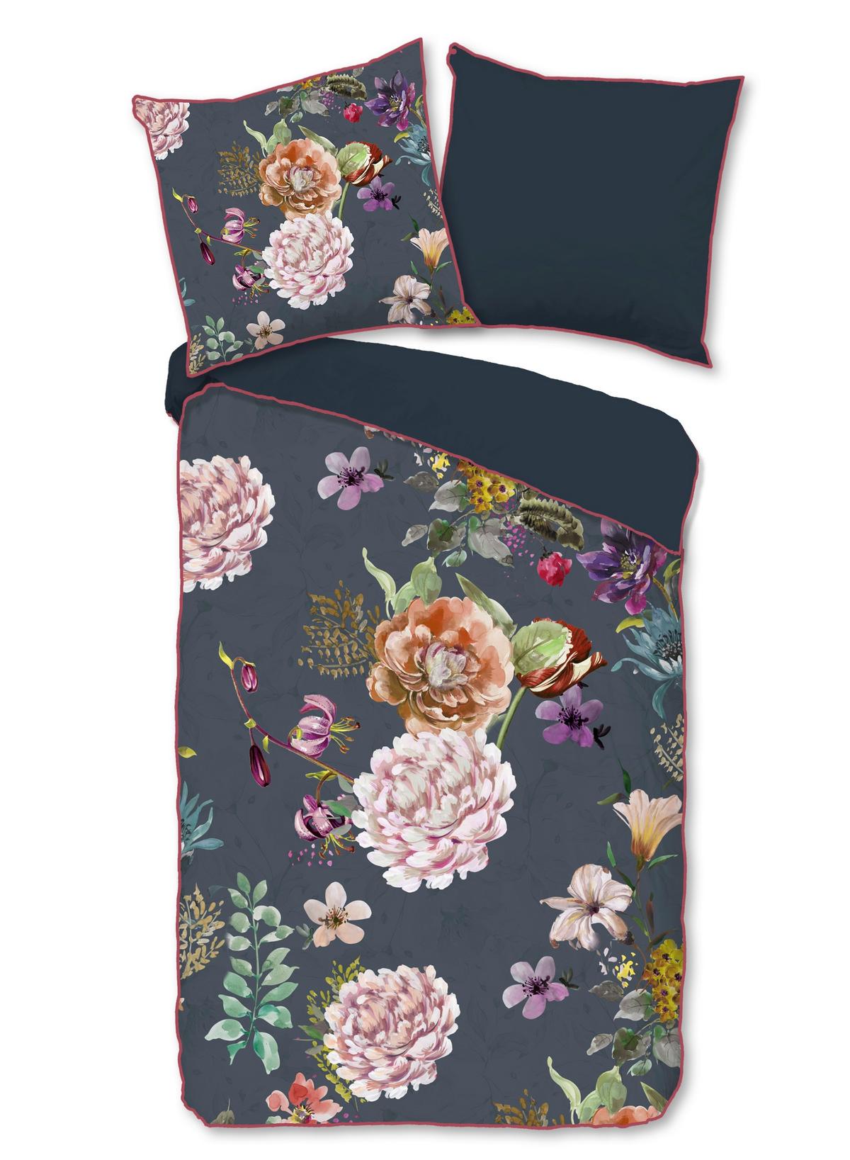 Wendebettwäsche Parma Anthrazit Grau 135x200cm - Anthrazit/Grau, Design, Textil (135/200cm)