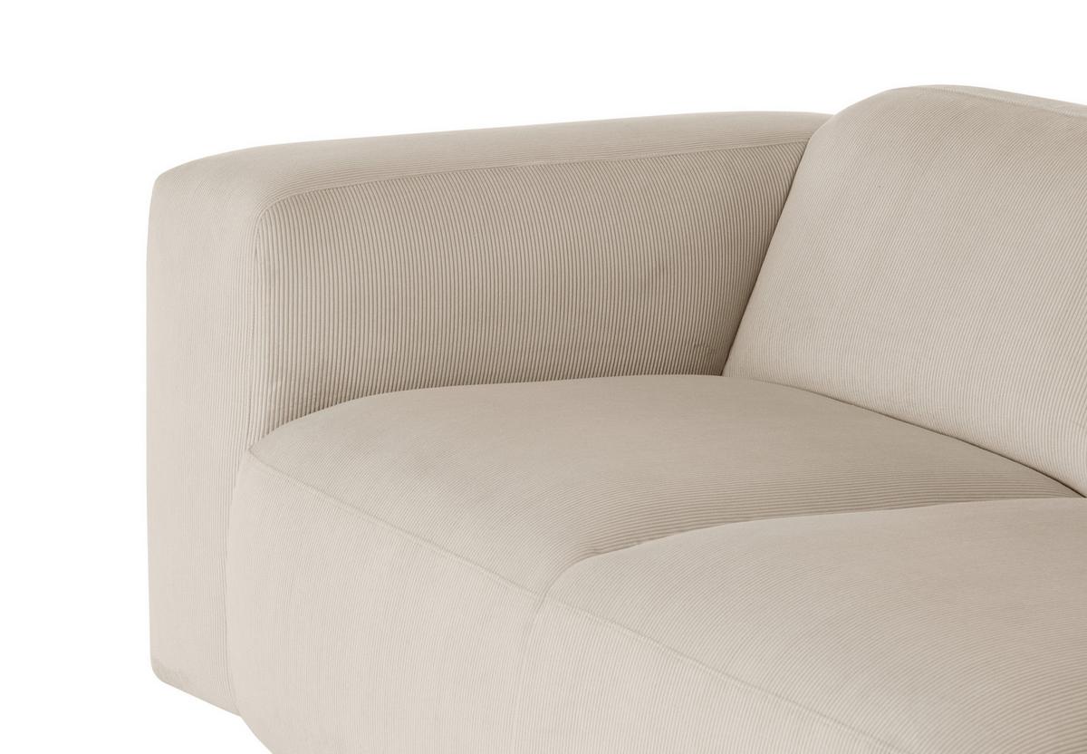 ECKSOFA Hannah Beige S: 304x200cm - Beige/Schwarz, Design, Textil (304/200cm) - MID.YOU