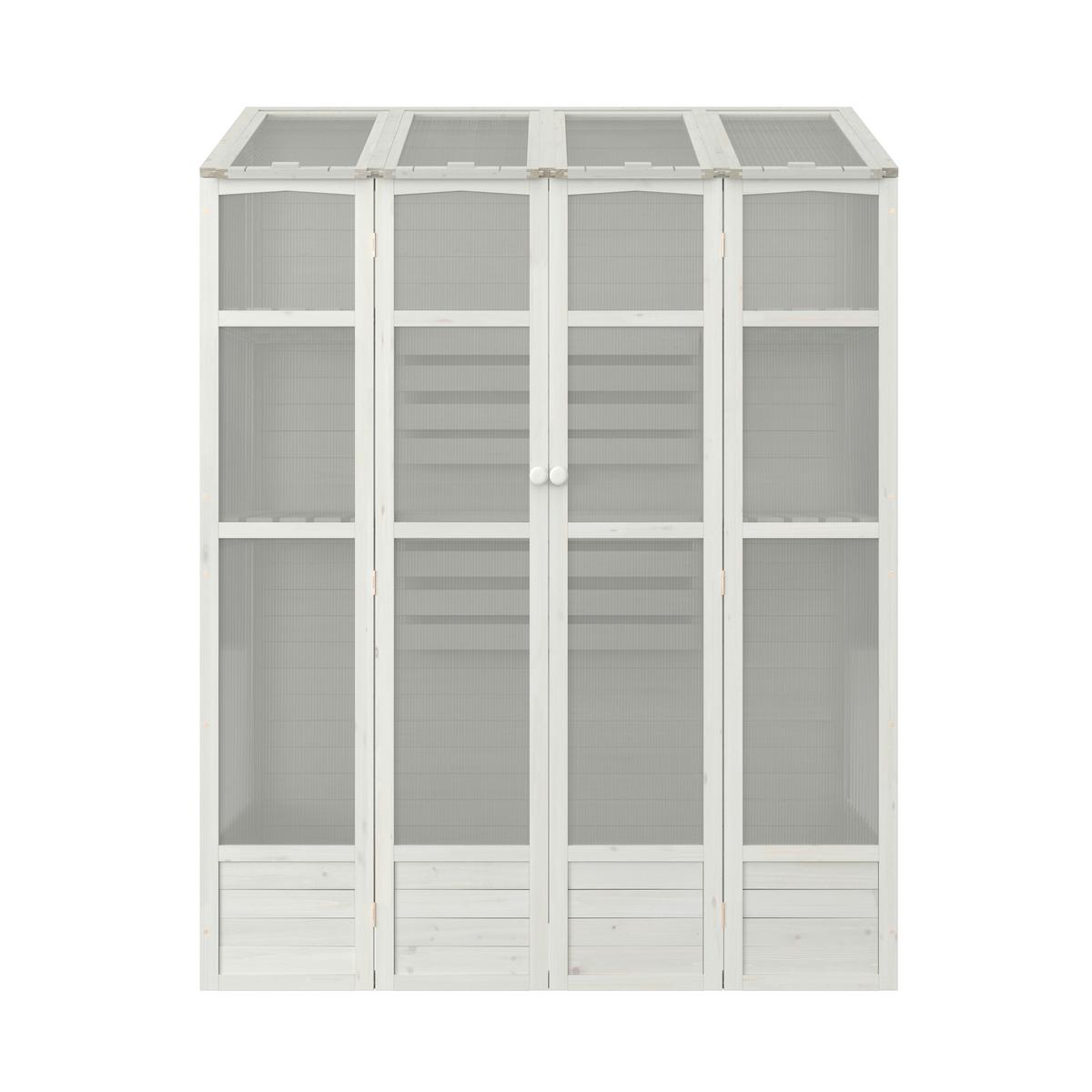 DOMČEK NA NÁRADIE ERIN - biela, Modern, drevo/plast (147/195/74cm) - Bessagi Garden