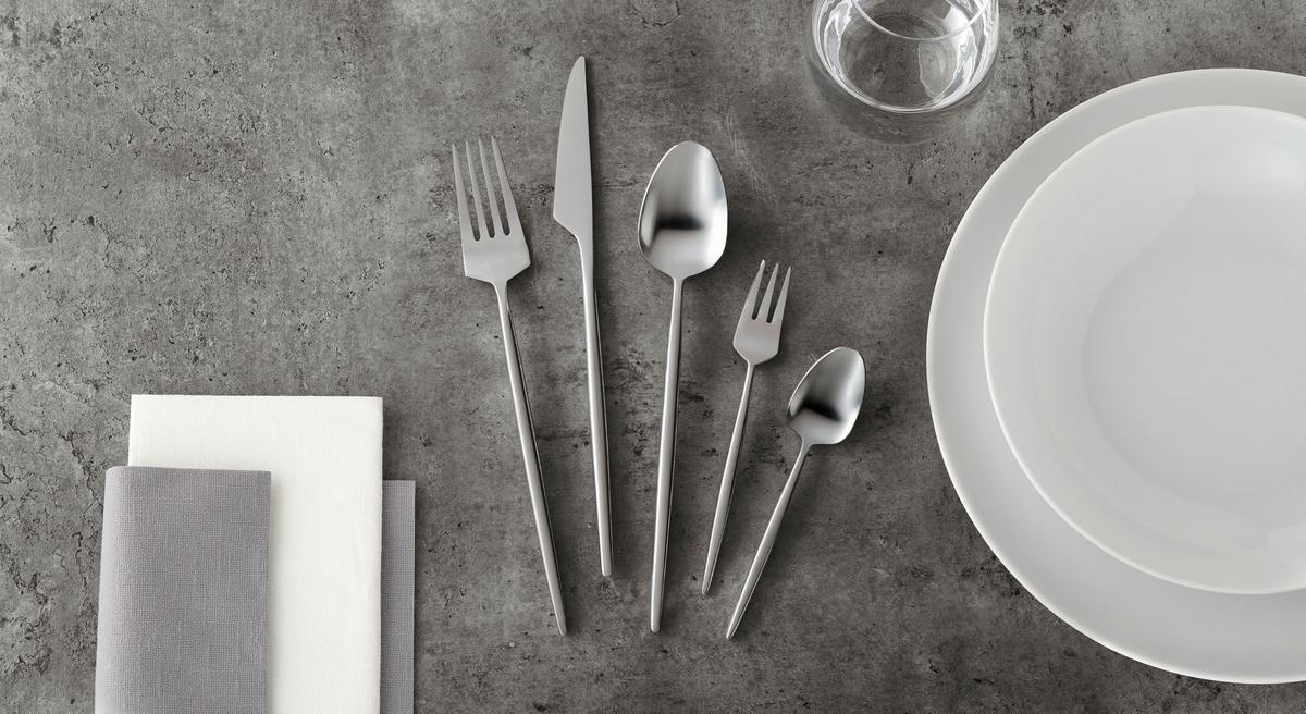 vidlice ELEGANCE - barvy nerez oceli, Moderní, kov (22,5cm) - Mömax