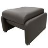Hocker Comodo Echtleder Dunkelbraun B: 62 cm - Dunkelbraun/Silberfarben, Design, Leder (62/42/60cm) - Livetastic