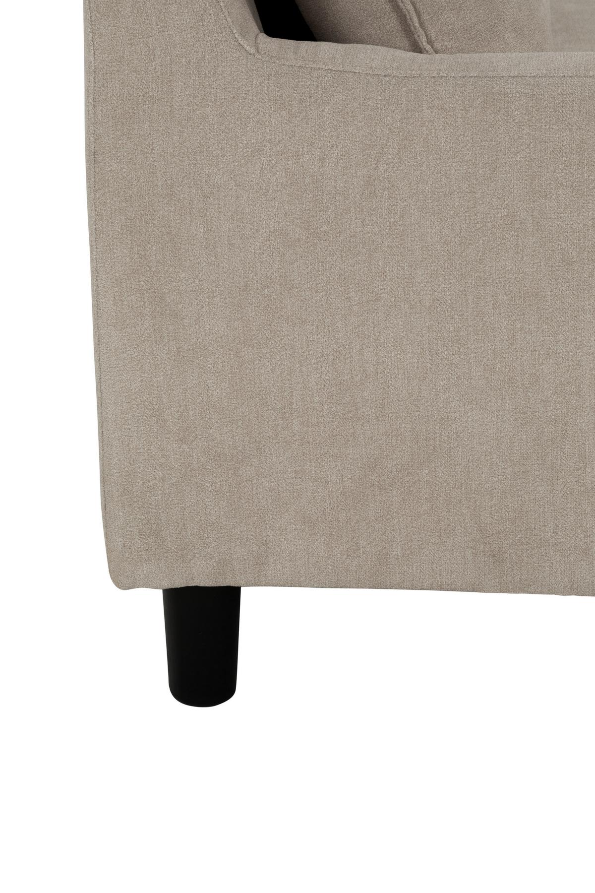 Ecksofa Milly - Beige/Schwarz, MODERN, Textil (207/138cm) - P & B