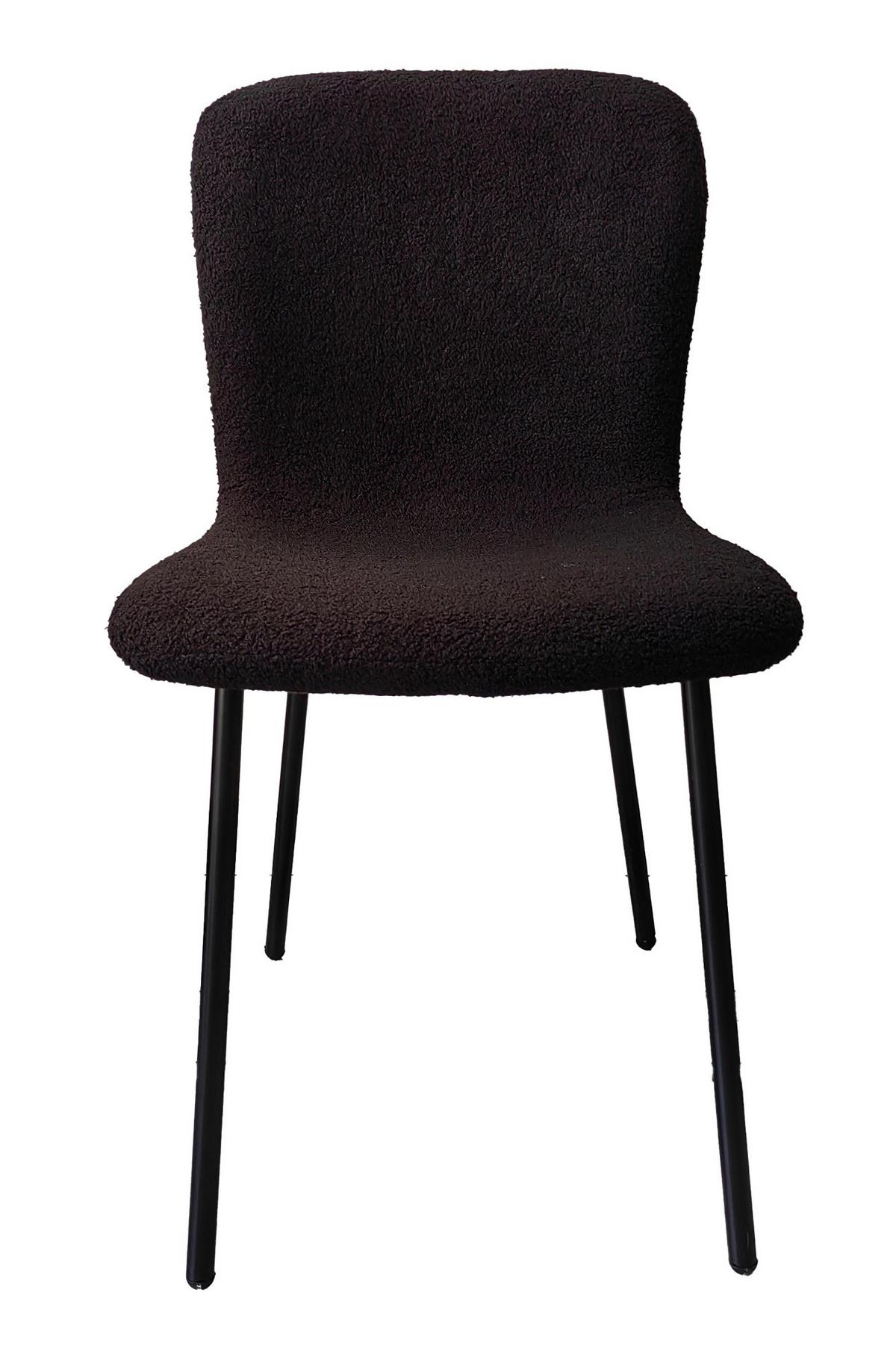 Stuhl-Set Schwarz B: 44cm 4-teilig - Schwarz, MODERN, Textil/Metall (44/79/52cm) - Livetastic