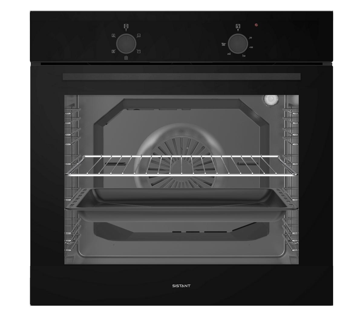 Einbaubackofen Sistant Eb6003 - Schwarz, MODERN (59,4/59,4/55cm) - Sistant