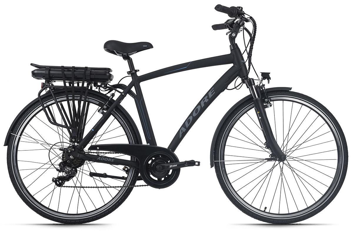 Elektrofahrrad 28 Zoll, 80 Km - Schwarz, MODERN, Metall