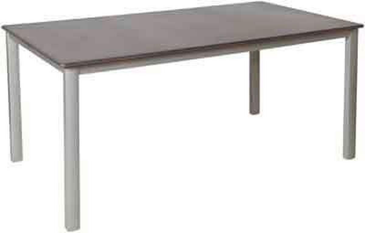 Gartengarnitur 5-teilig Urban Aluminium/textil - Platinfarben/Dunkelgrau, Basics, Textil/Metall (160/90/72cm) - Acamp