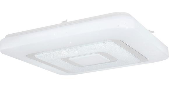 Led-deckenleuchte Mira L: 43 Cm Mit Fernbedienung - Chromfarben/Opal, MODERN, Kunststoff/Metall (43/43/8cm) - Luca Bessoni