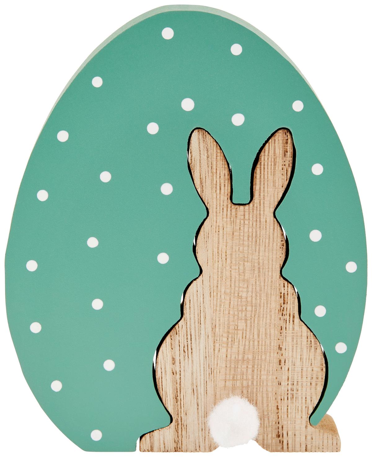 Dekoei Felizia - Jadegrün/Naturfarben, KONVENTIONELL, Holz/Textil (9,6/2/12cm) - Luca Bessoni