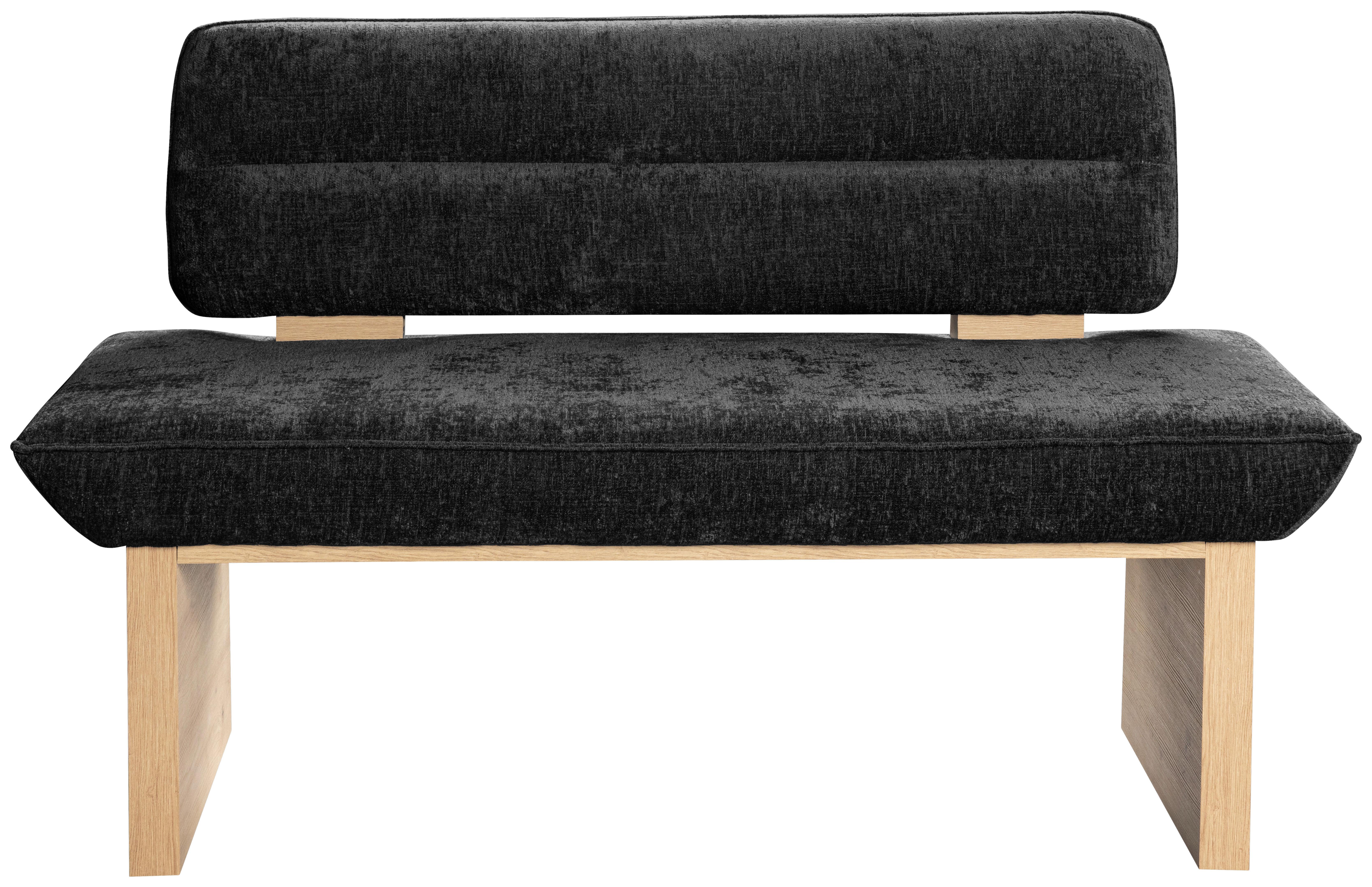 Sitzbank Beluna Ii - Eichefarben/Schwarz, KONVENTIONELL, Holzwerkstoff/Textil (120/87/67cm) - James Wood