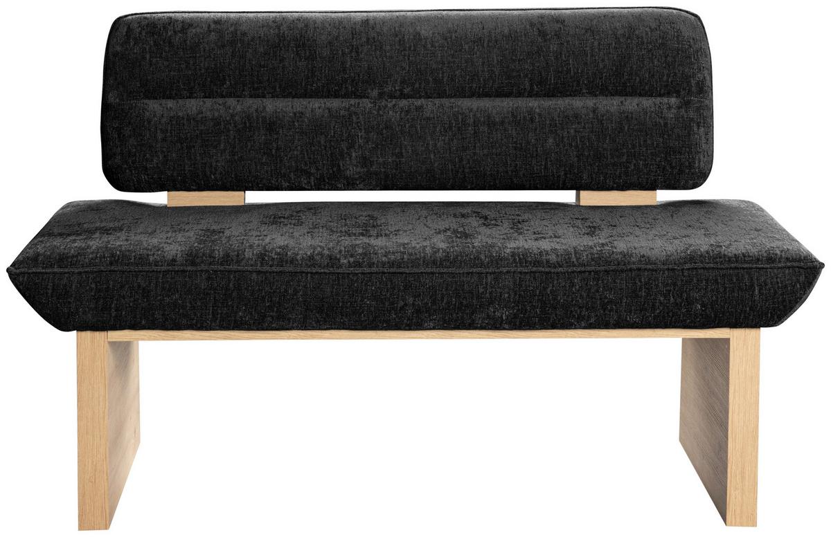 Sitzbank Beluna Ii - Eichefarben/Schwarz, KONVENTIONELL, Holzwerkstoff/Textil (120/87/67cm) - James Wood