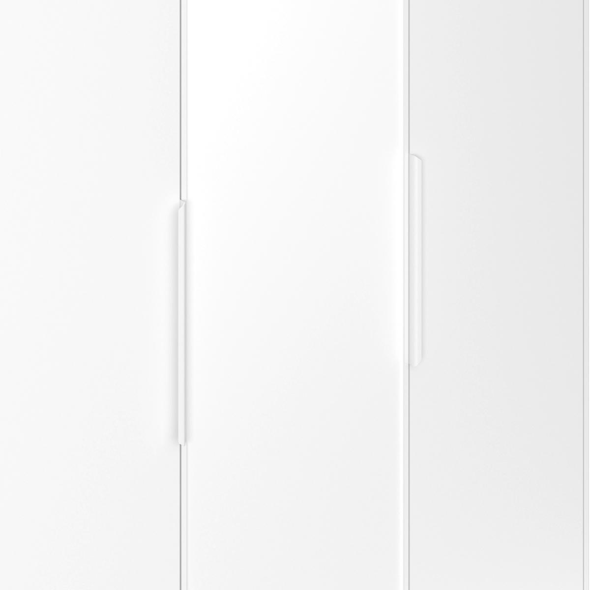 Šatní skříň ALEX š. cca 151 cm, dekor bílá - bílá, Moderní, kov/kompozitní dřevo (151/223/60cm) - Bessagi Home