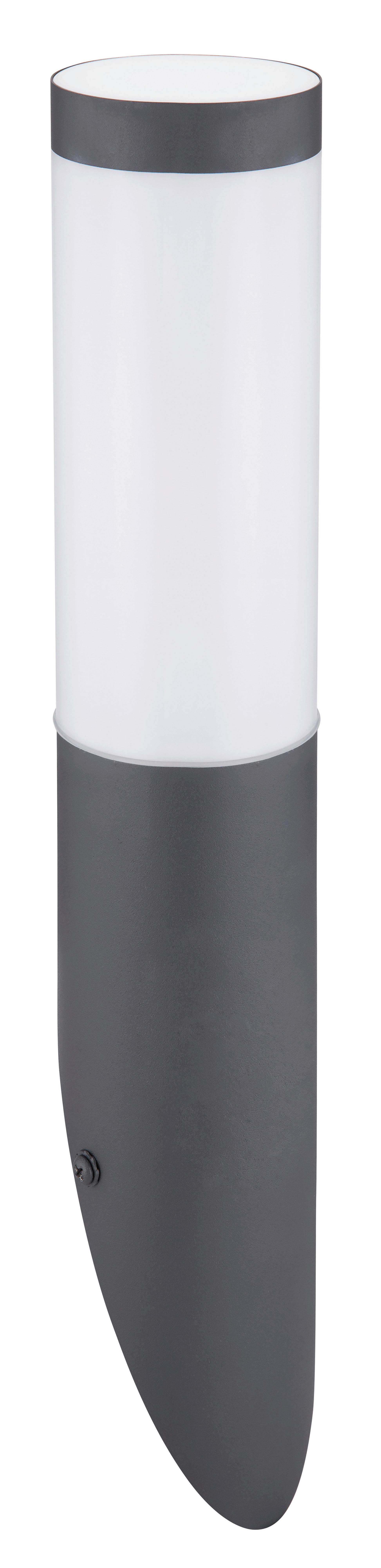 Venkovní Svítidlo Boston Antracitová Max. 60 Watt - opál/antracitová, Basics, kov/plast (7,6/39cm)