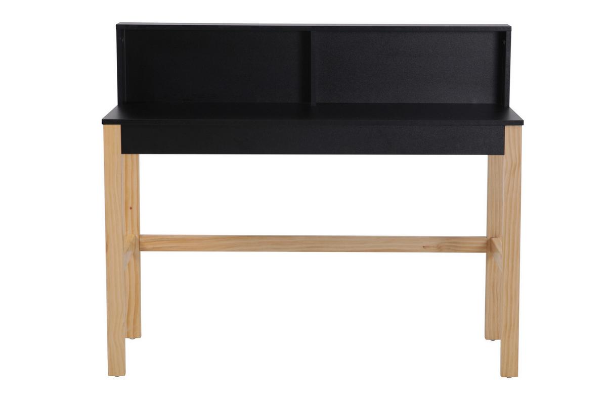 Schreibtisch Naturfarben, Schwarz L: 120cm - Schwarz/Naturfarben, Design, Holz/Holzwerkstoff (120/45/101cm) - Livetastic