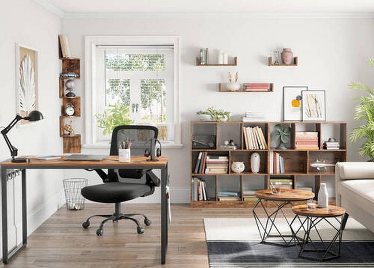 Couchtisch 2-teiliges Set Braun Vintage, Schwarz - Schwarz/Braun, Trend, Holzwerkstoff/Metall (50/50/40cm) - Boxxx