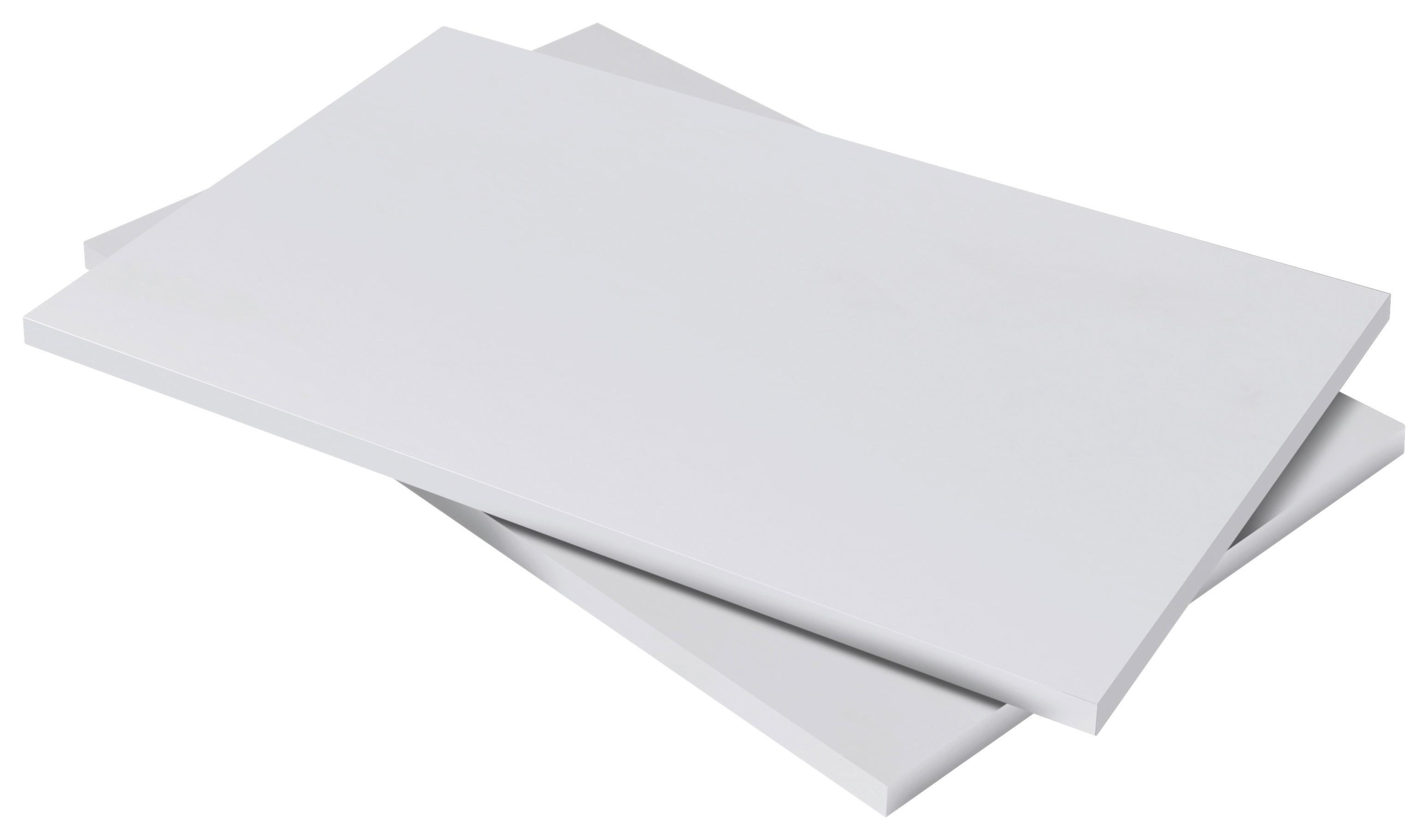 Einlegeböden 2er-Set für Schrank Puls, 82,6x40 cm - Weiß, Holzwerkstoff (82,6/1,5/40cm) - Carryhome
