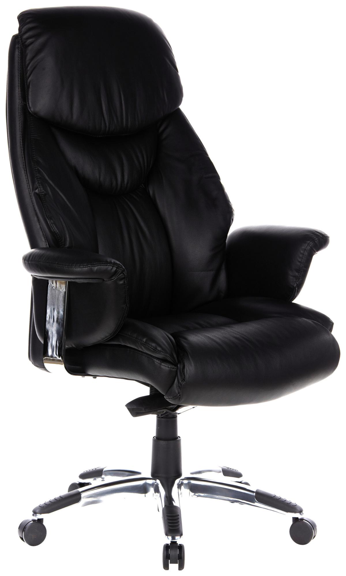 Chefsessel Prado Schwarz - Schwarz, MODERN, Kunststoff/Textil (63/140/52cm) - MID.YOU