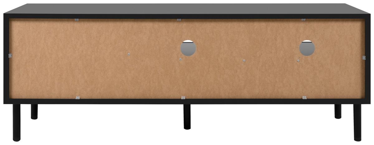 Lowboard Monza 56a - Schwarz/Eiche Artisan, Design, Holzwerkstoff (138/49/40cm) - Livetastic